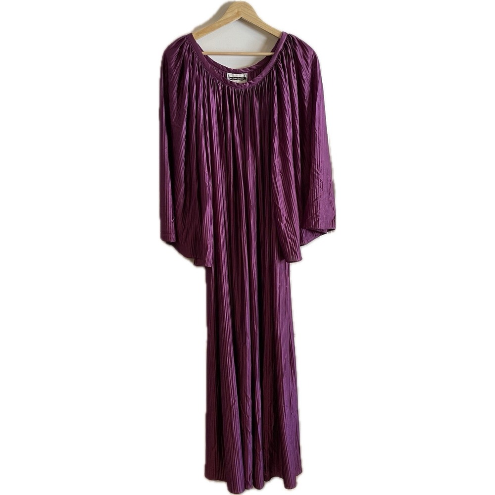 Vintage 70s Neiman Marcus Keyloun Pleated Nightgown Womens Plus Size‎